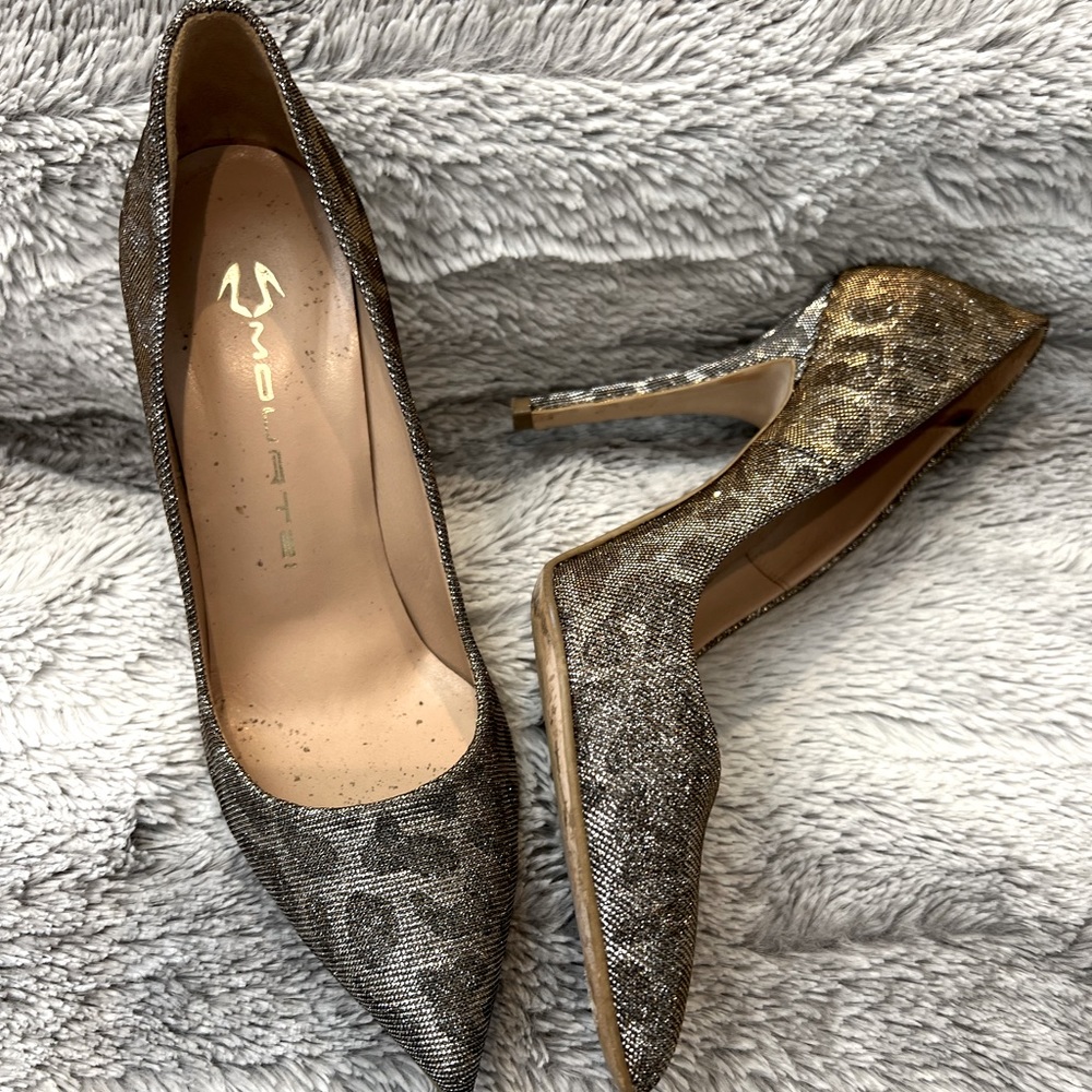 Mourtzi Sparkly leopard pump heels size 37